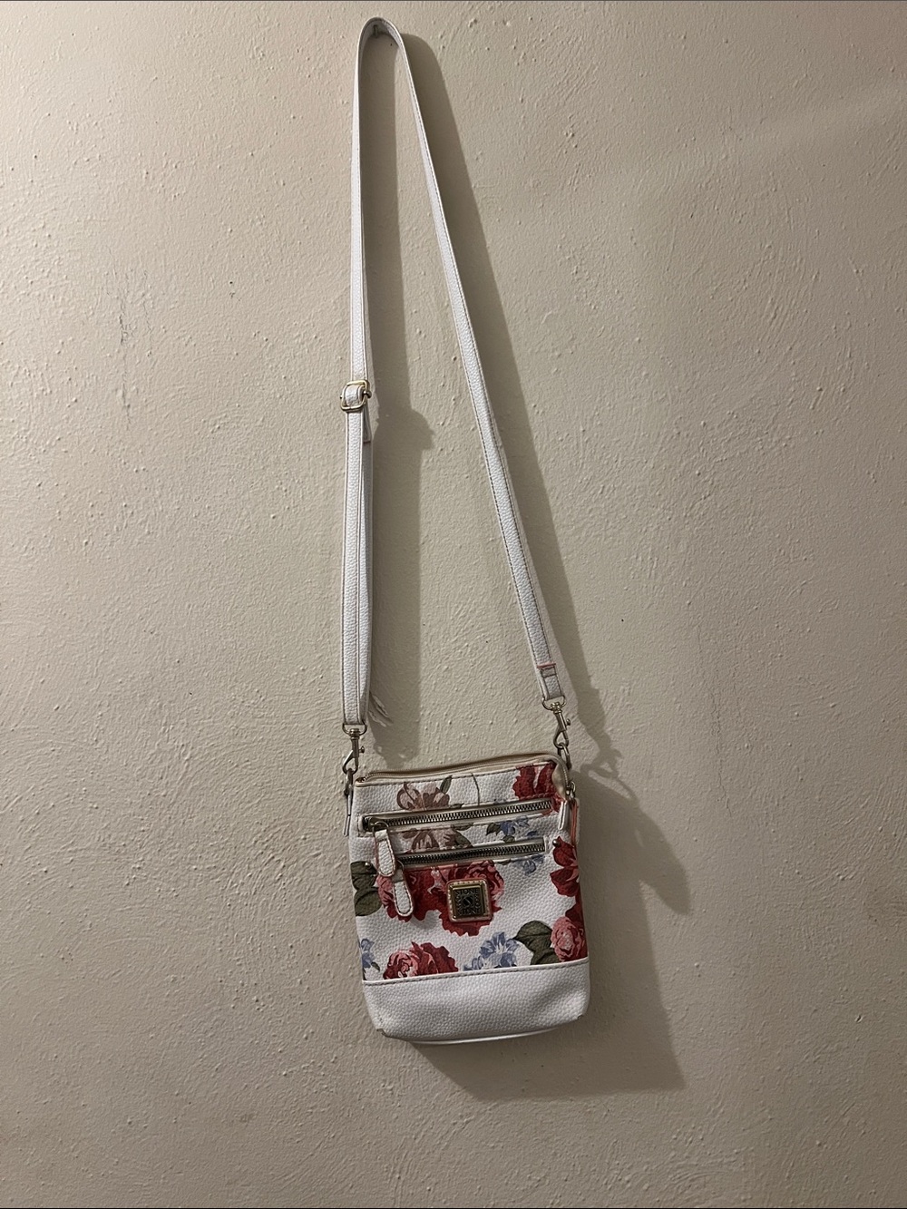 Stone & Co White Floral Crossbody Bag - Women's Shoulder Bag